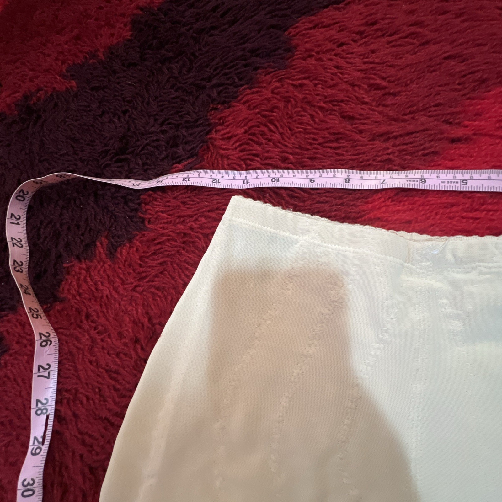 Vtg Beige Pettipants Girdle Control Top USA Large Garter Hooks Firm Shaper