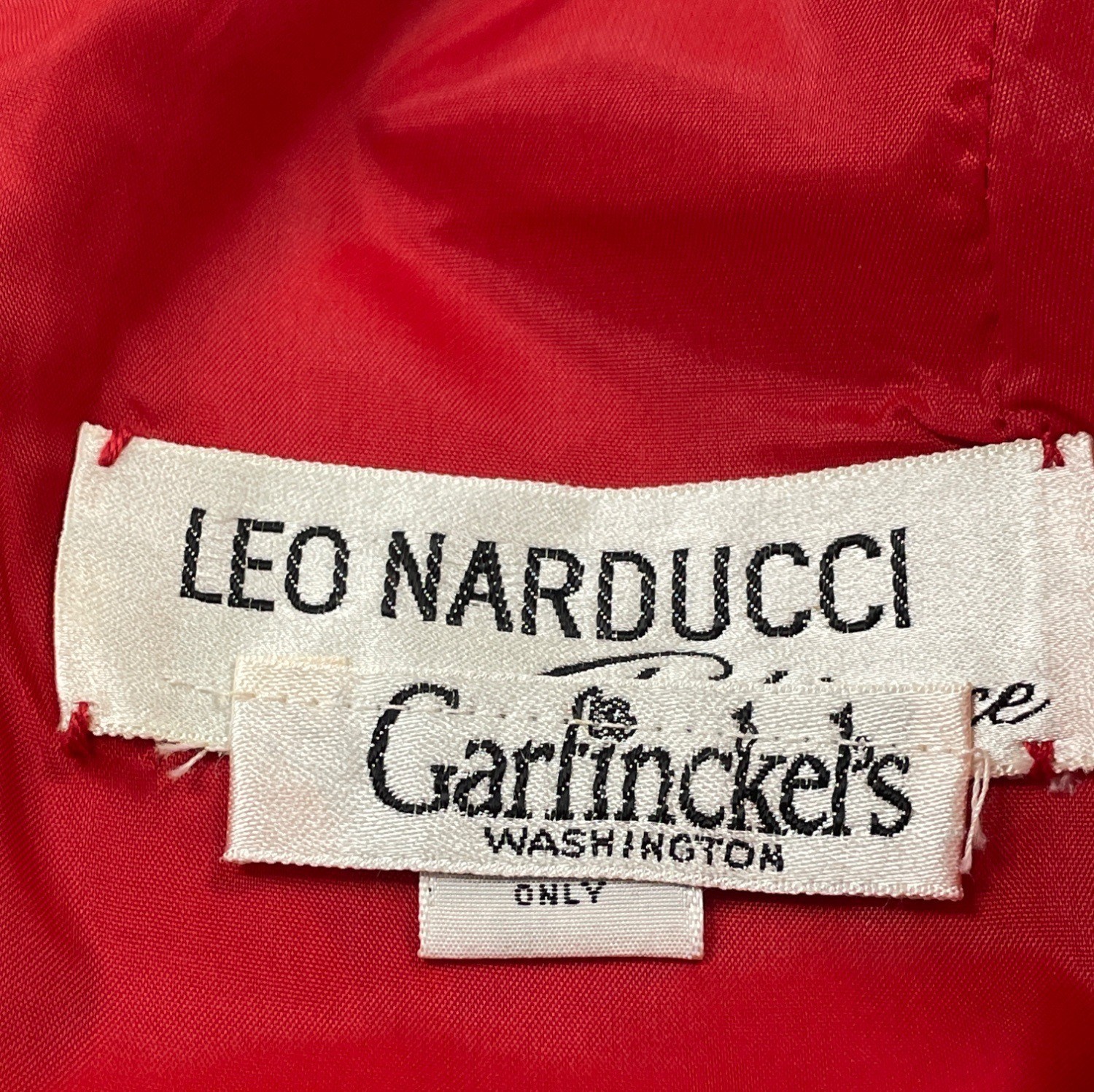 Vintage Leo Narducci Long Sleeve Red Maxi Dress With Knotted Front Detail