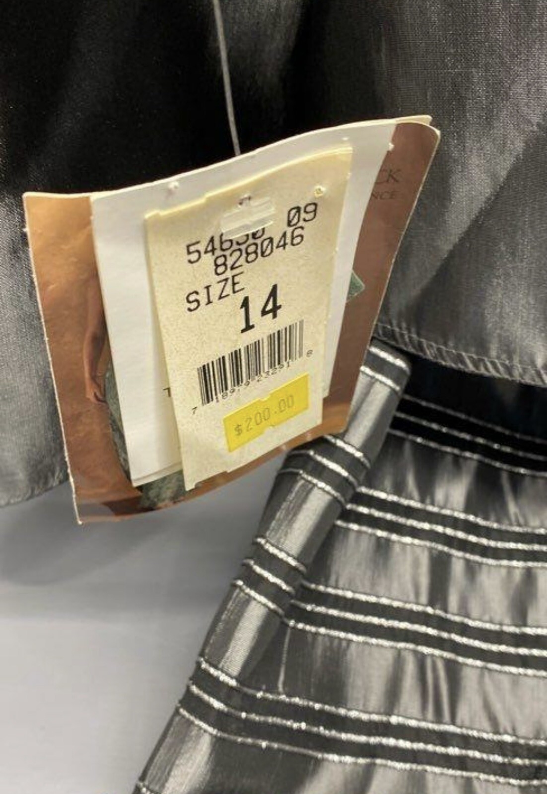 2pc Jacket Dress Set 90s Large Silver Gray Strapless Metallic Silky MOB Formal