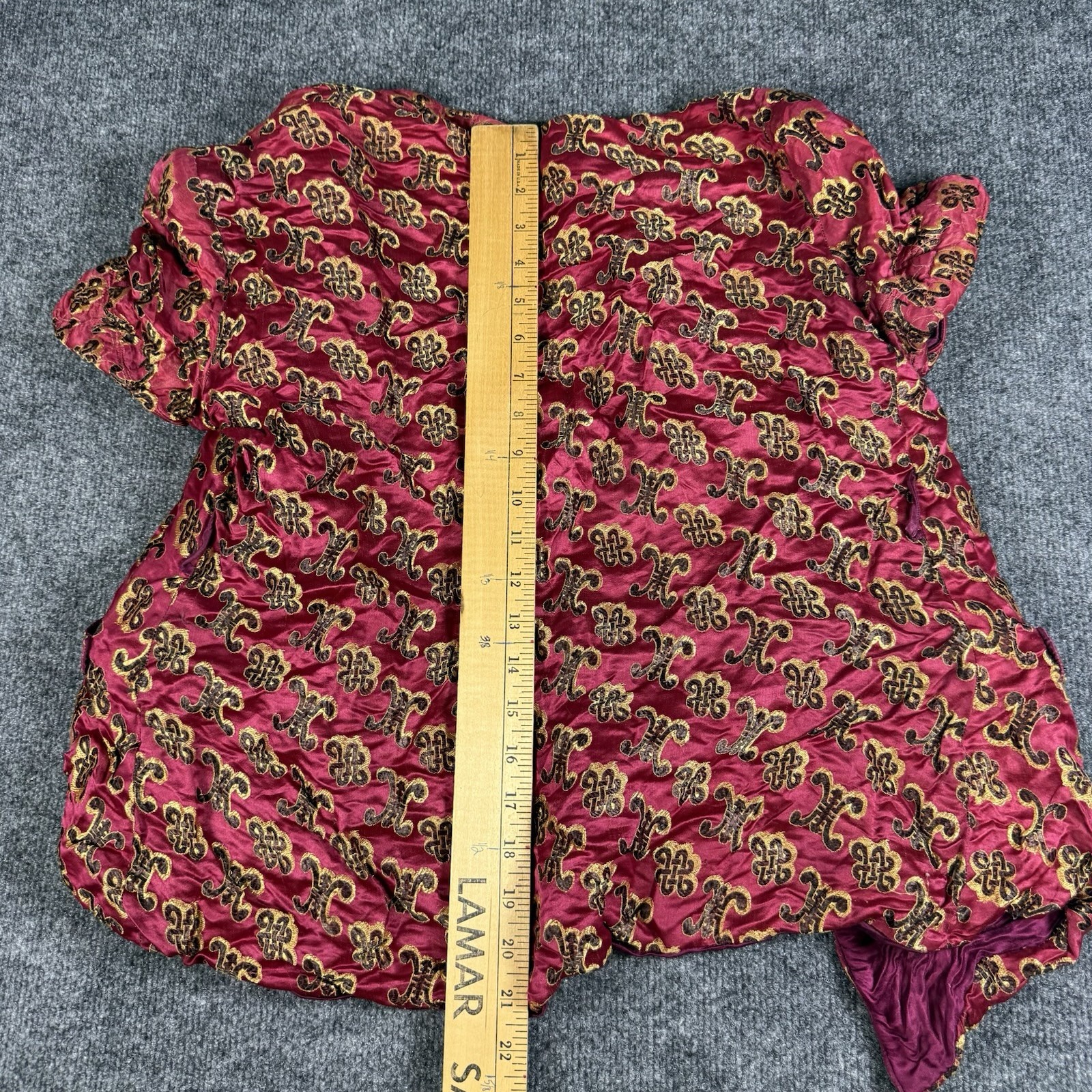 Vintage Handmade Silk Owen Bros Jacket Blouse W/ Imperfections Made In Hong Kong