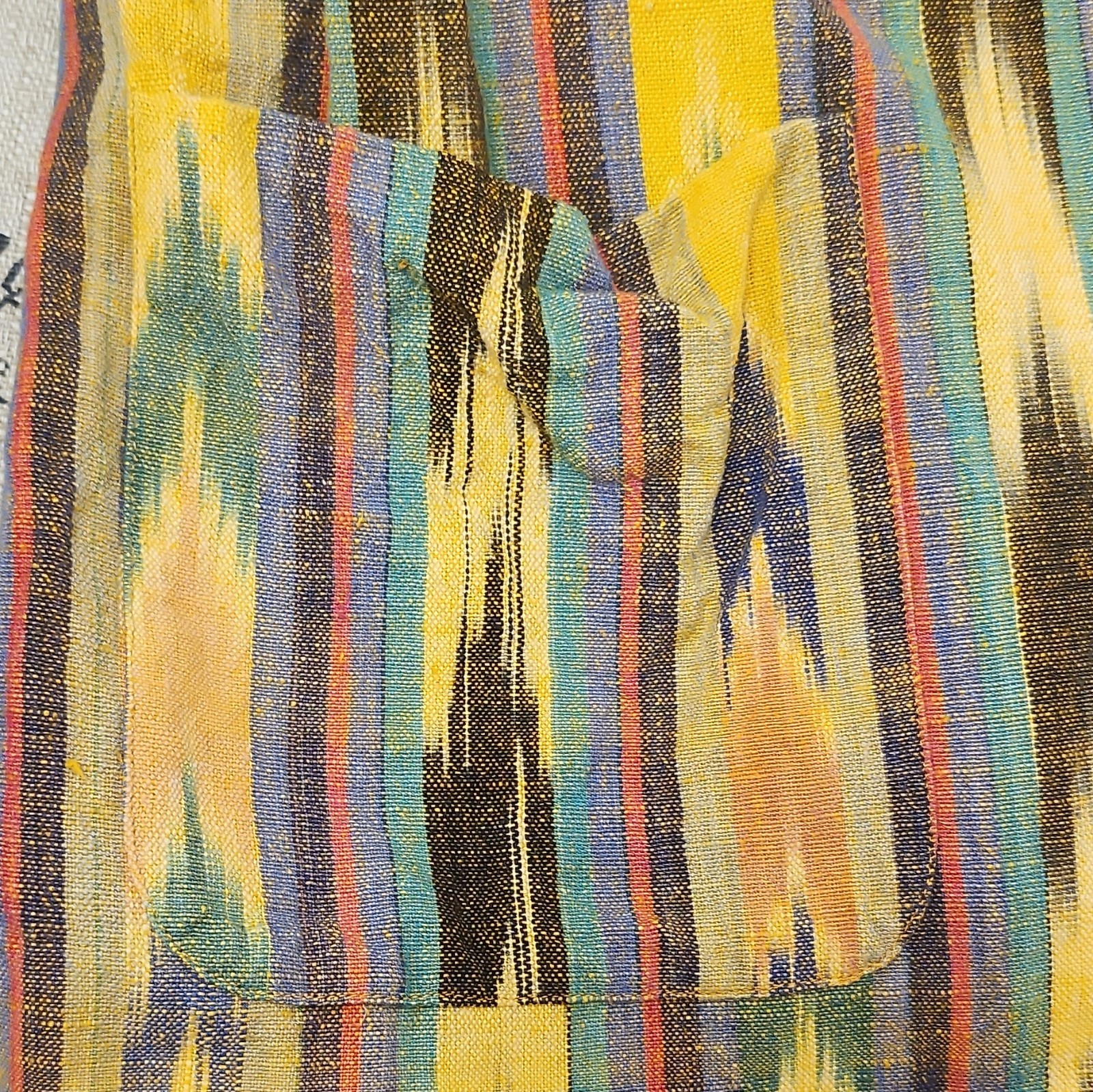 Multicolor Ikat Pattern Women&rsquo;s Jacket Long Sleeve Yellow Brown Blue Green Red