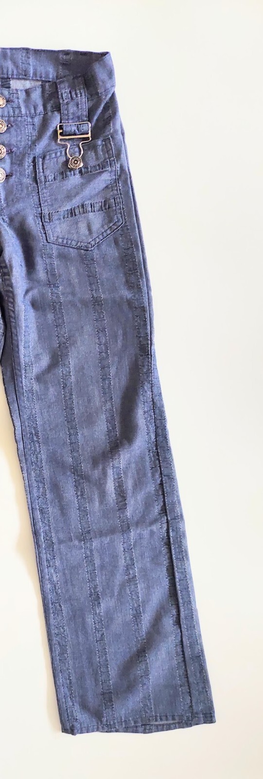 Levis for Gals White Tab Big E Woven Denim Blue Jeans Vintage 1960s