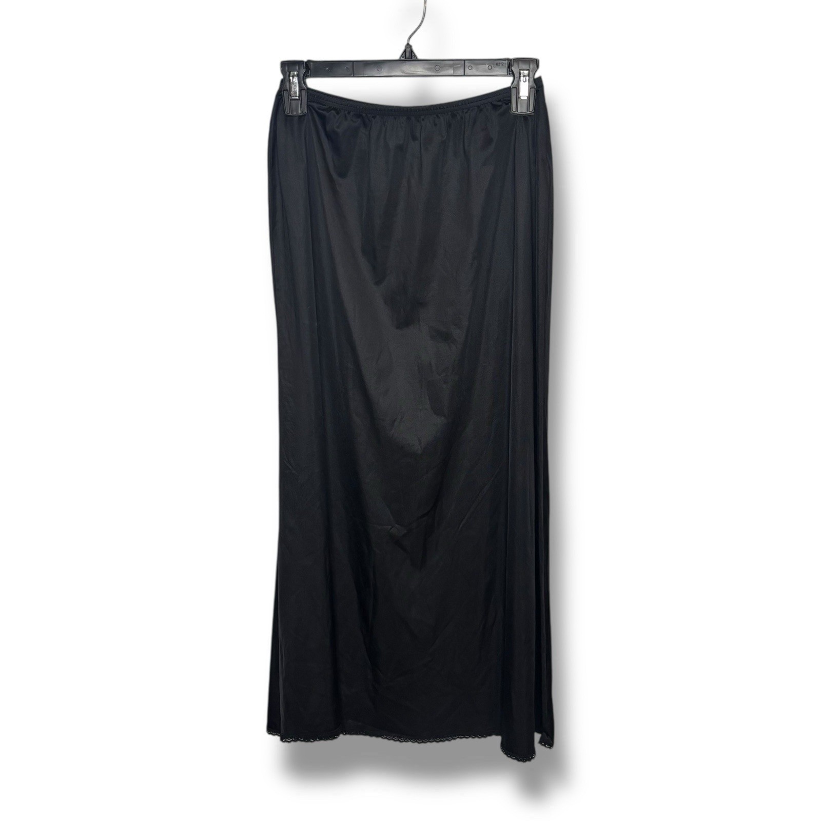 Vanity Fair Size Medium 34&Prime; Half Slip Black Long 11-721 Classic Nylon Everyday