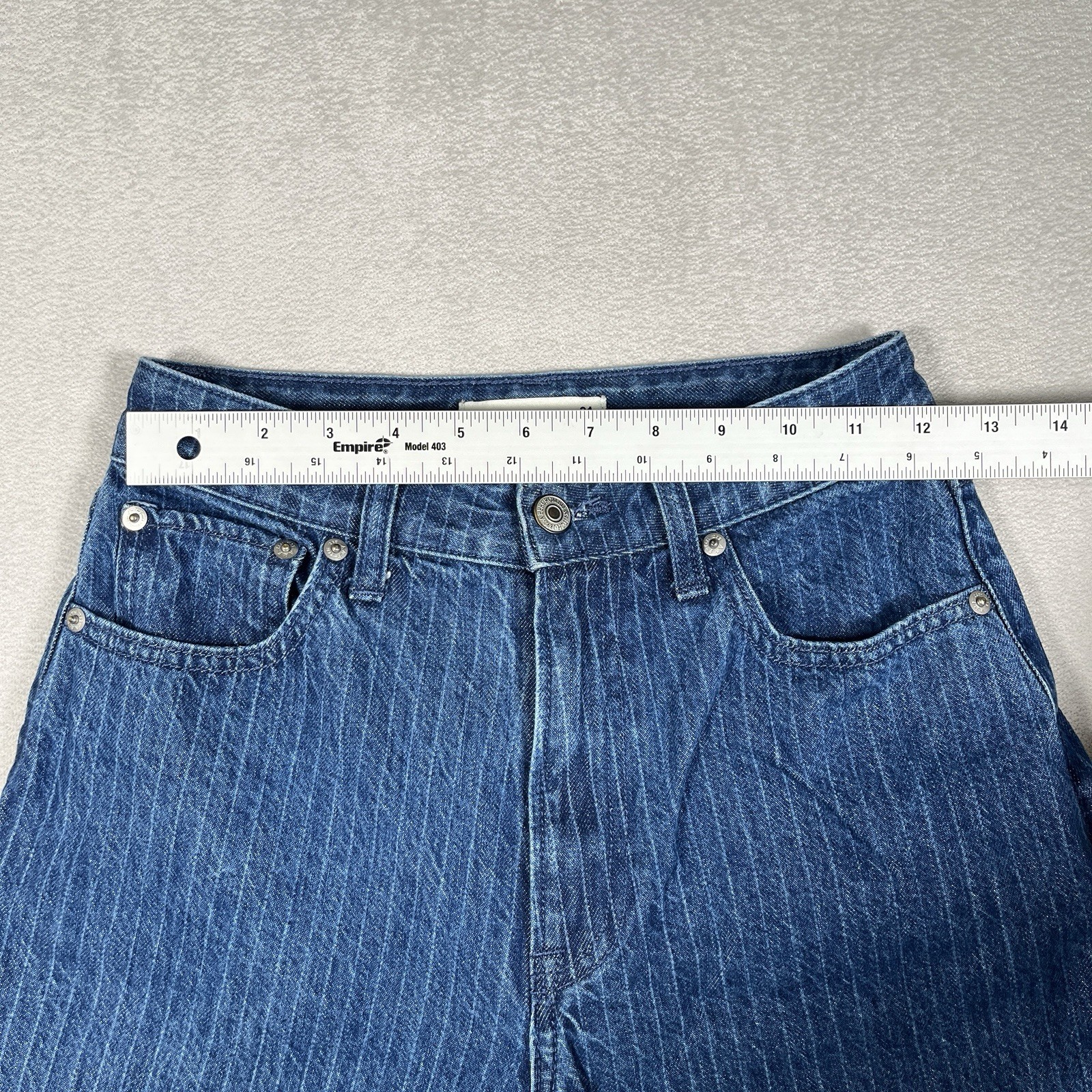 Abercrombie & Fitch | Curve Love The Loose High Rise Jeans Women 24 Pin Striped