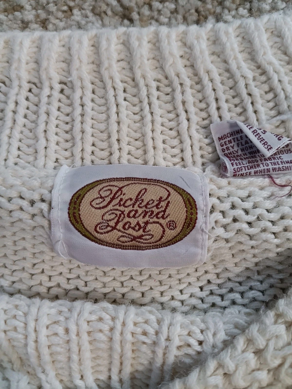 Vintage Picket & Post Sweater Wmn&rsquo;s Sz. 24W Cable Knit Plus Size Fisherman Core