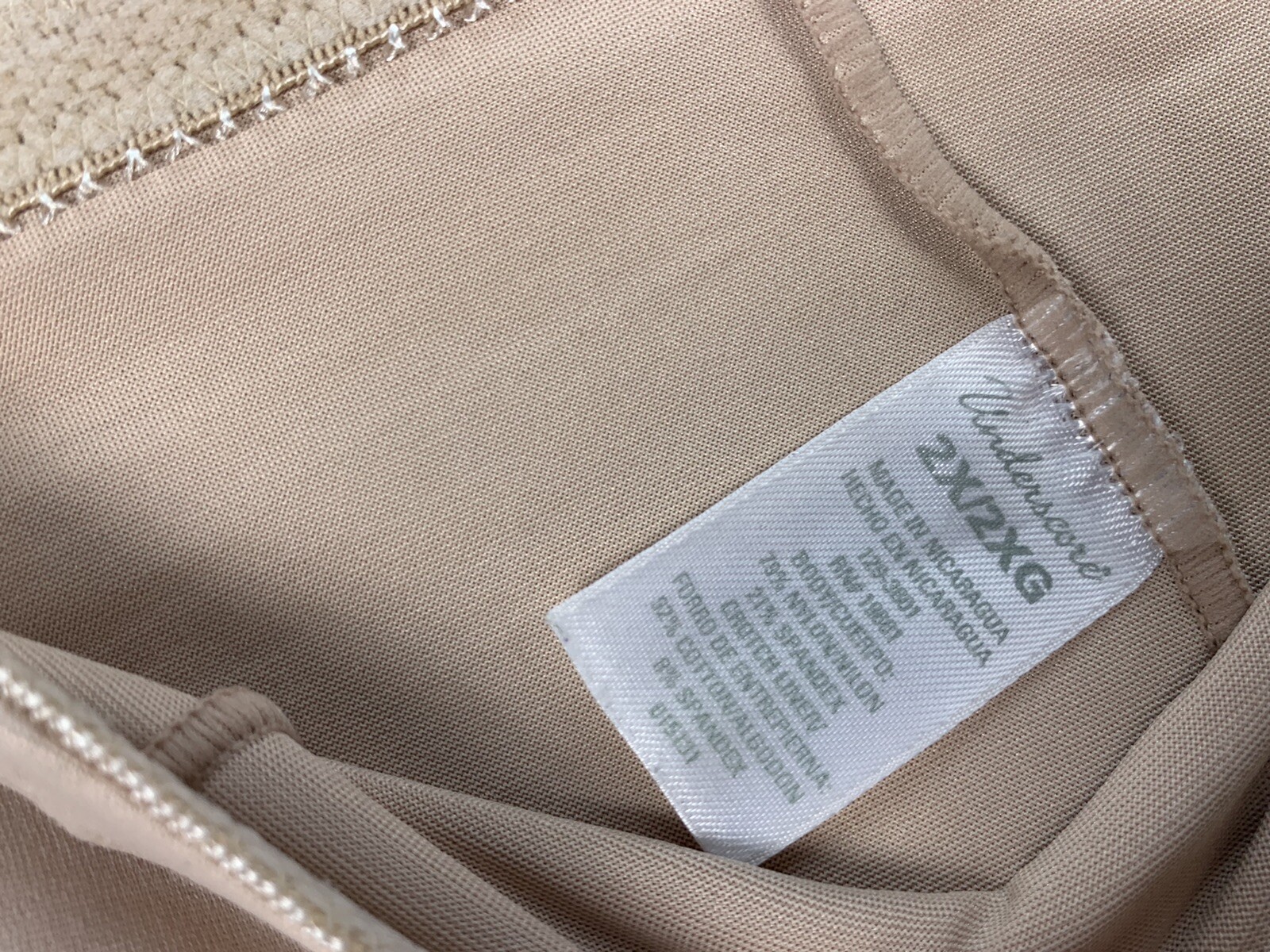 UNDERSCORE 2X Beige Hi Waist Firm Shaper mid-thigh Shorts
