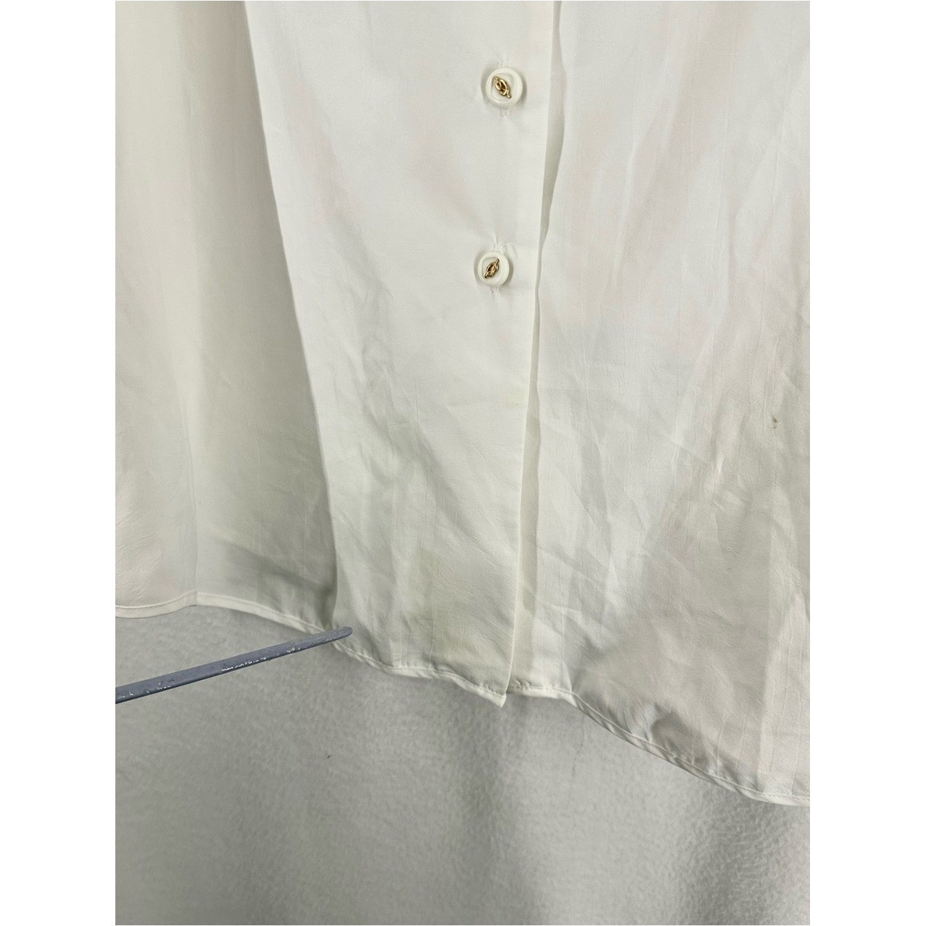 Vintage Alepin White Blue Button Front Dress Women&rsquo;s 18/20 Made in USA