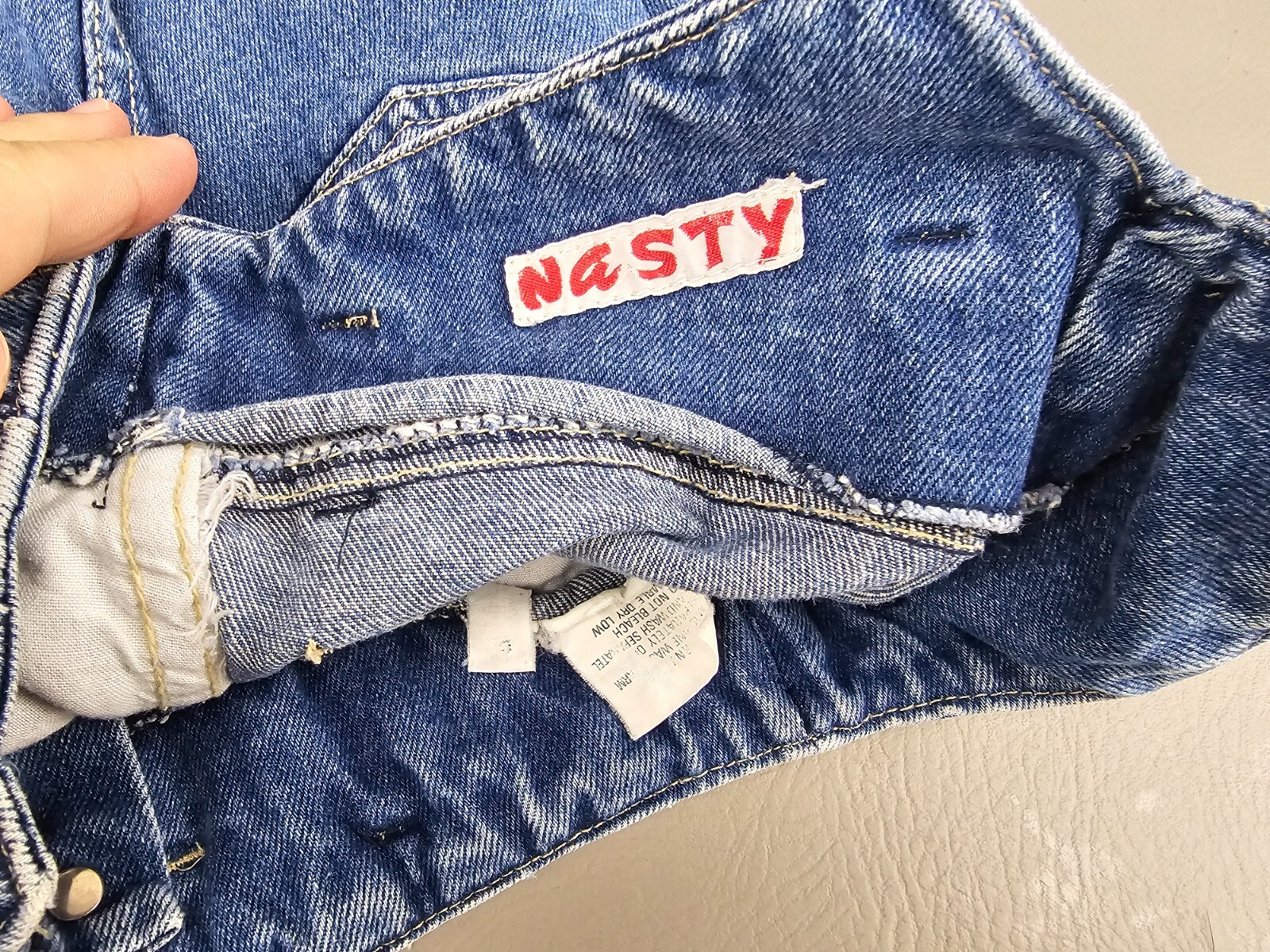 VTG 90s Y2K NASTY High Waist Mom Retro Blue Denim Jeans S XS 0 2 – 24&Prime; Waist