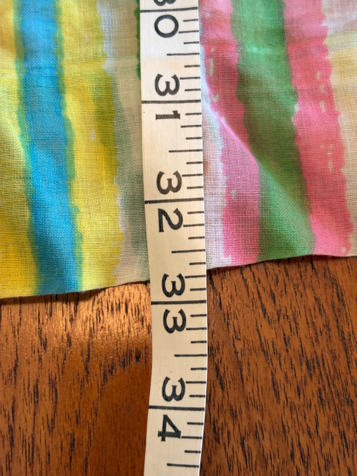 Vintage 60s Handmade Circus Rainbow stripe Parachute Dress Sheer L Needs TLC