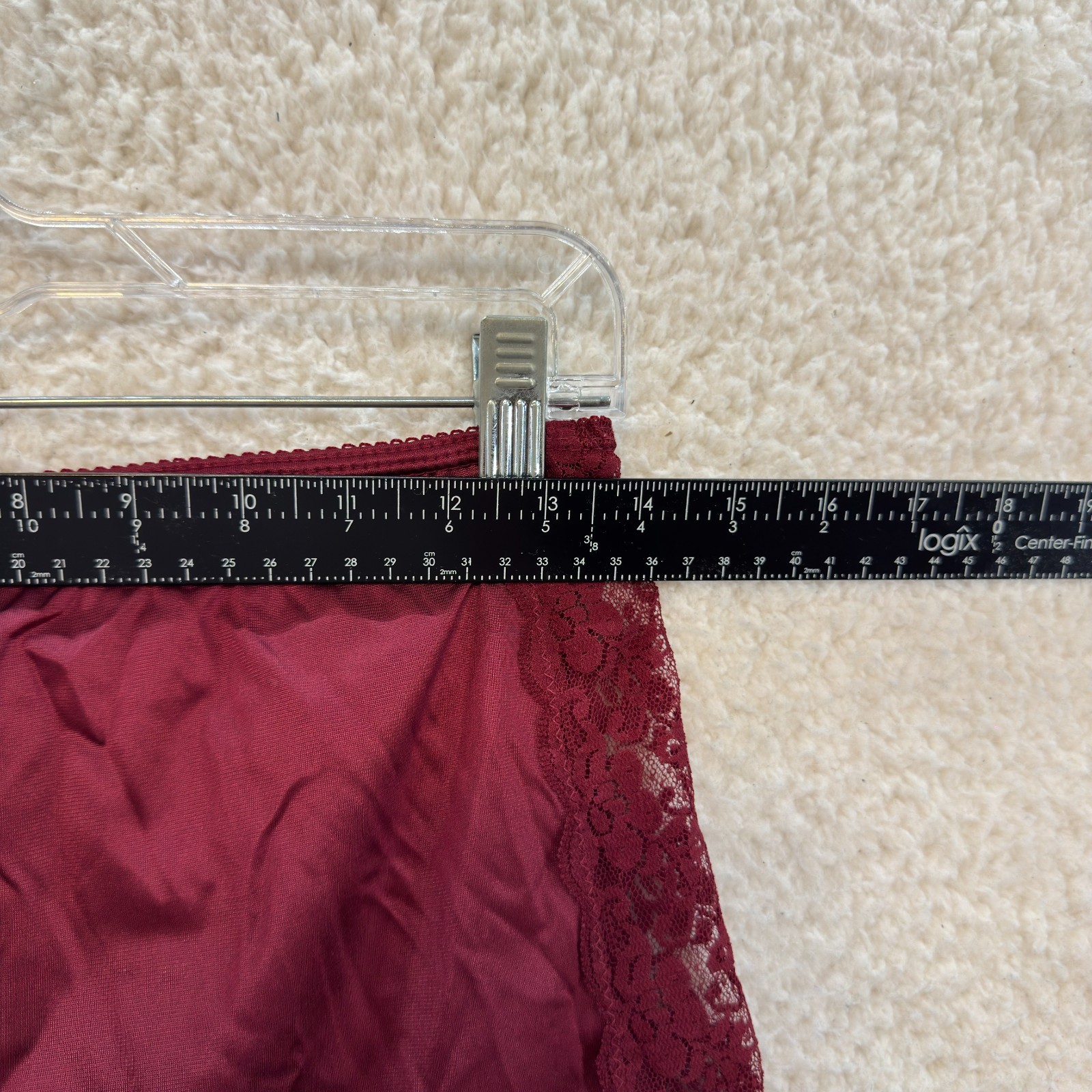 Vintage Slip Skirt XS Small 0 2 24 26 Red Lace Edwardian Victorian Goth