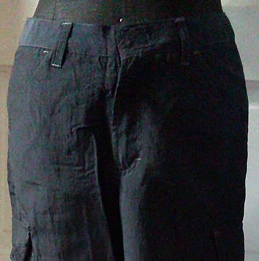 90&rsquo;s UNIONBAY Black Slick Nylon Cargo Trouser Pants Slacks 1