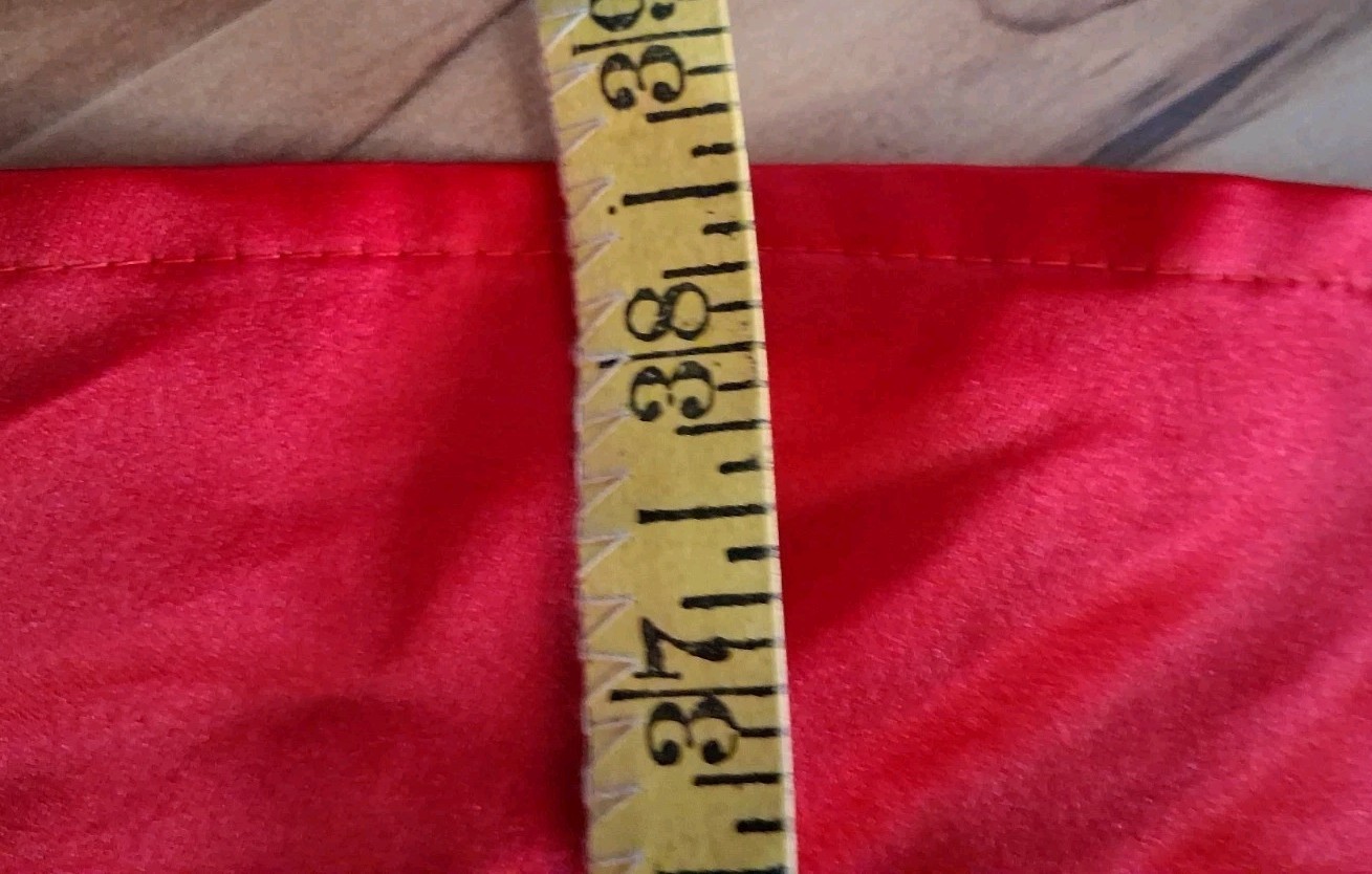 Vintage Red Polyester Formal Maxi Skirt Full Ball Gown Built-in Crinoline Canada