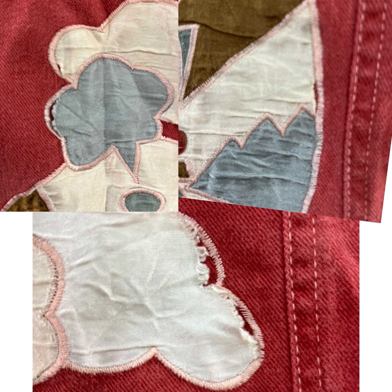 1970s Roncelli Denim Jacket Novelty Train Appliqué Vintage Top Wearable Art Sz S