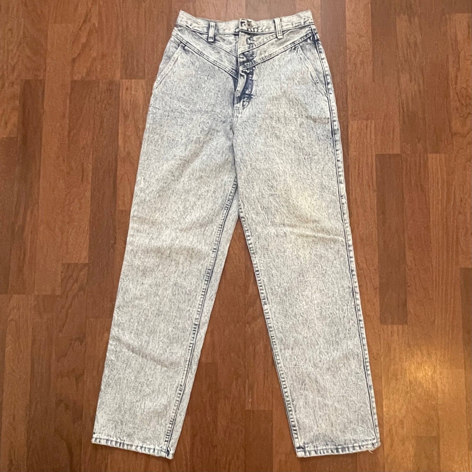 Vintage Wrangler Acid Wash High Waisted Western Jeans NA699WF Made in USA 13/26