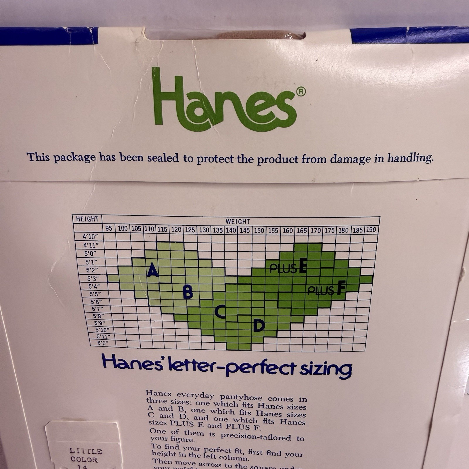 Vintage 1978 Hanes “Everyday” Pantyhose – Size C‑D – Little Color – NOS
