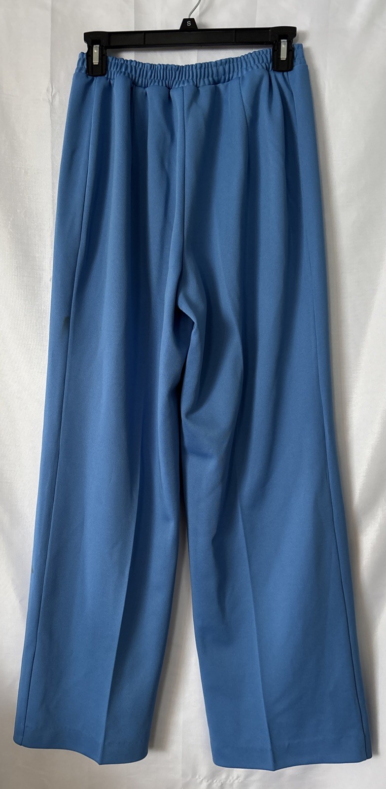 Vintage 70&rsquo;s Devon Deadstock Flare Polyester Blue Pants High Waist 26×29.5