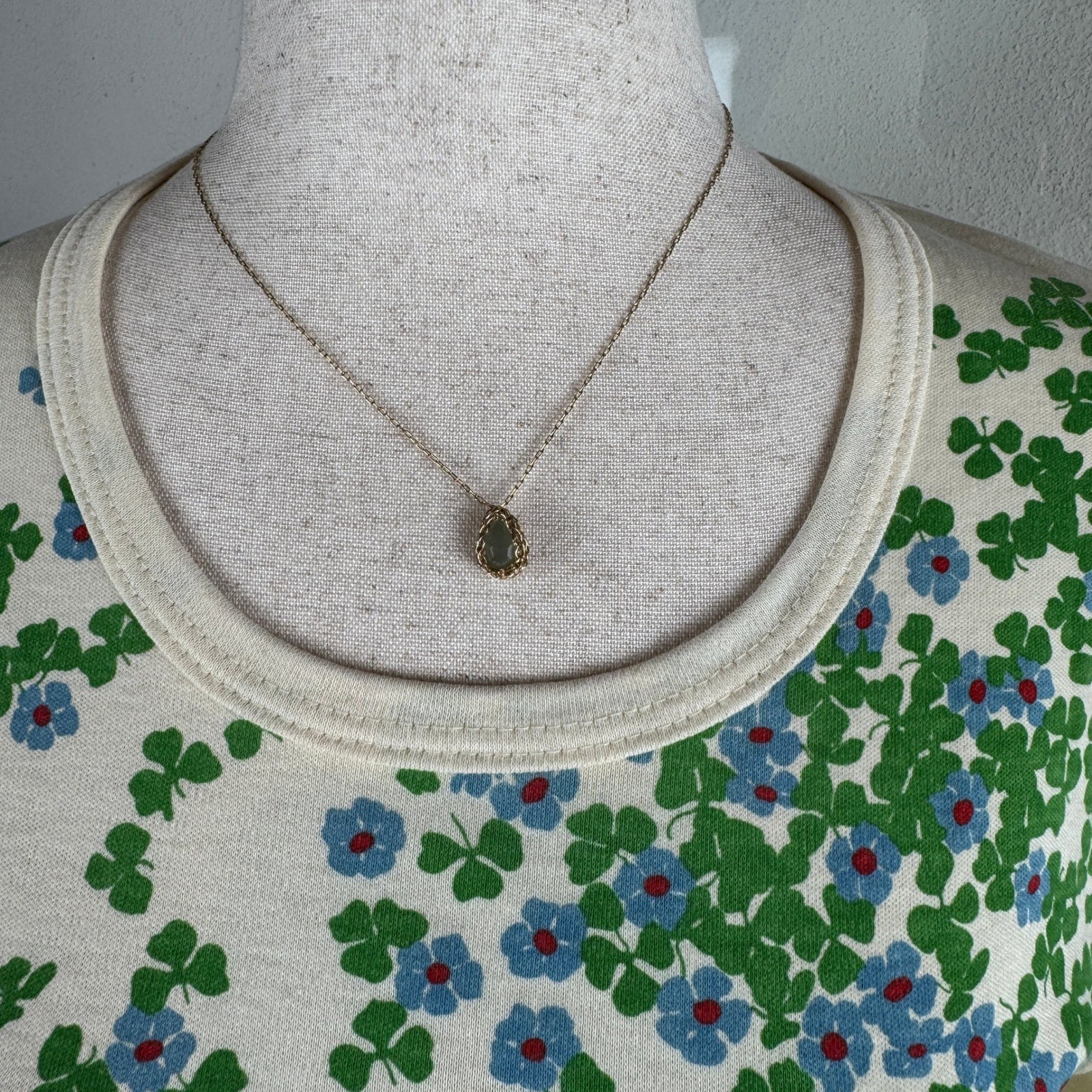 Vintage Cottagecore Retro Nature Lover Floral Top Women XL Cotton Clover Print