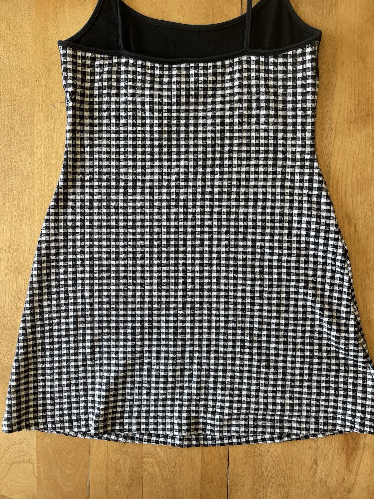 Vintage 90s Forever 21 U.S.A. Gingham Plaid Mini Dress Size Medium Y2K