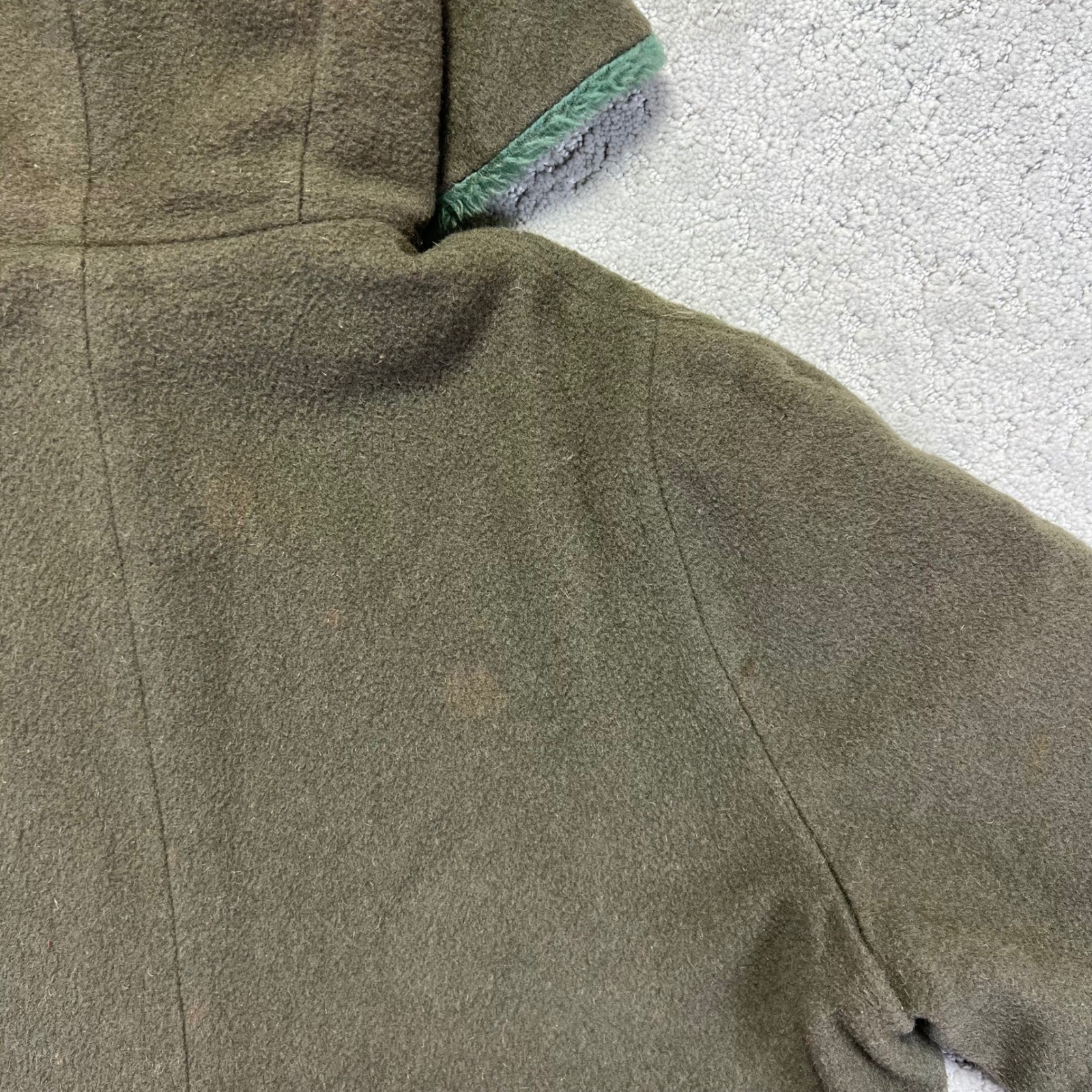 VINTAGE Schuster Camapile Jacket Womens 18 Fine Wool Camel Hair Hooded Coat 50s