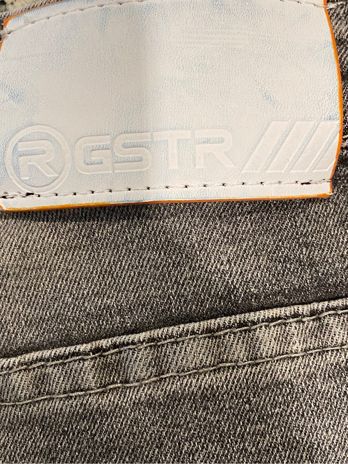 RGSTR Mens Pants Jeans 38×40 Gray Distressed Biker Moto Skinny Stretch Denim