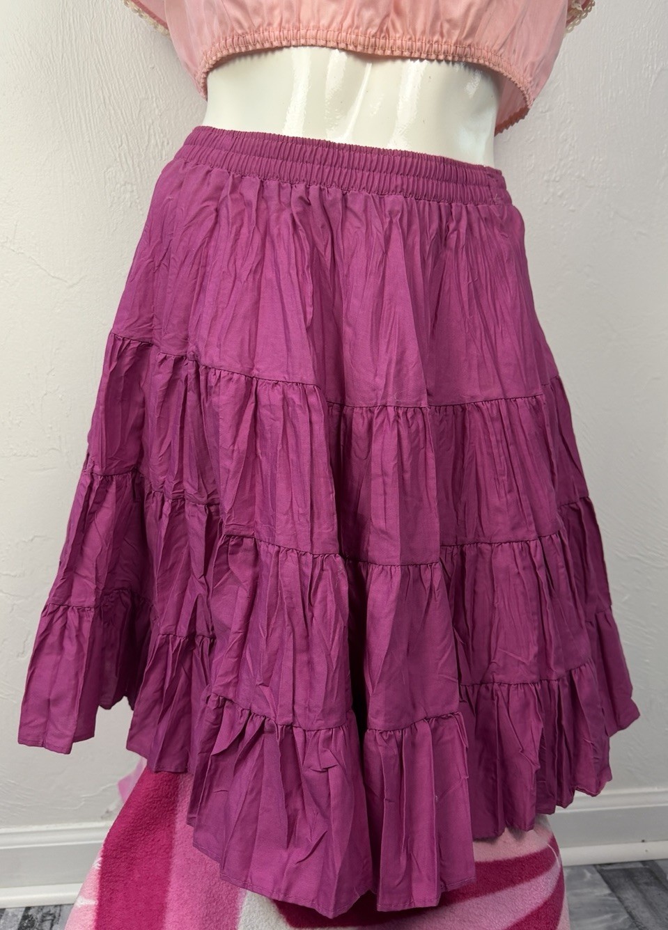 Vtg Partners Please Malco Modes Magena Ruffles Prairie Square Dance Skirt Sz Sm