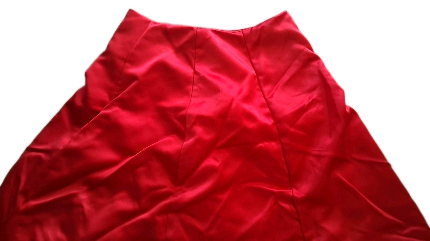 Vintage Red Polyester Formal Maxi Skirt Full Ball Gown Built-in Crinoline Canada