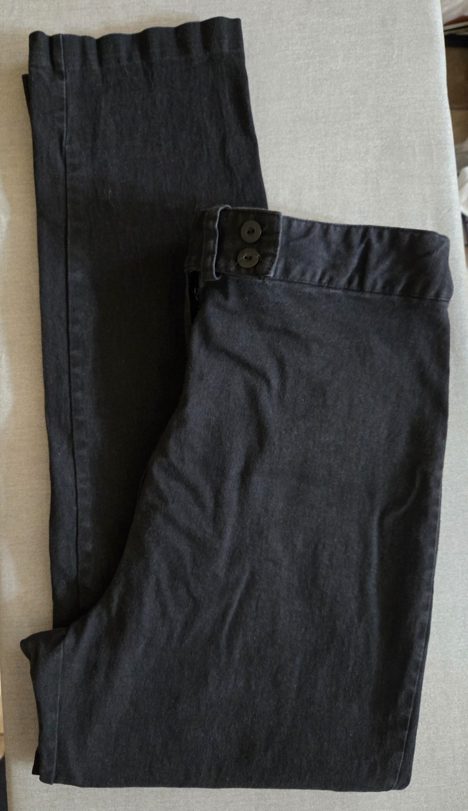BGC Pants Black Size 16 Stretch Cotton Tapered Leg High Waist VTG Minimalist USA
