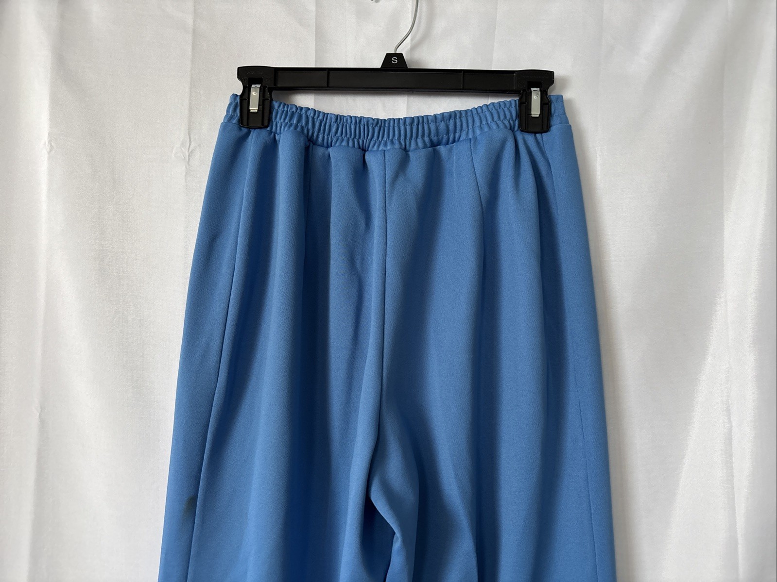 Vintage 70&rsquo;s Devon Deadstock Flare Polyester Blue Pants High Waist 26×29.5