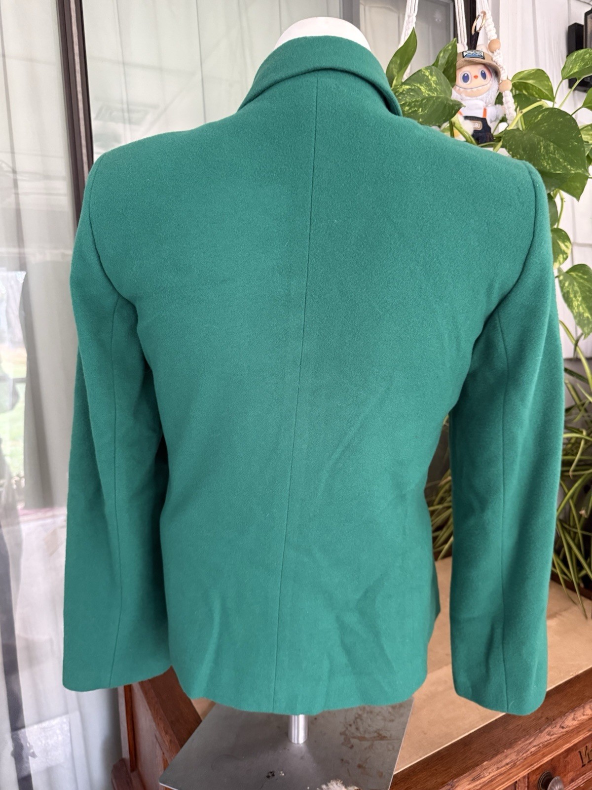 Vintage Harvé Benard Wool Jacket – 12 – Green – Made in Ukraine, Cashmere Blend