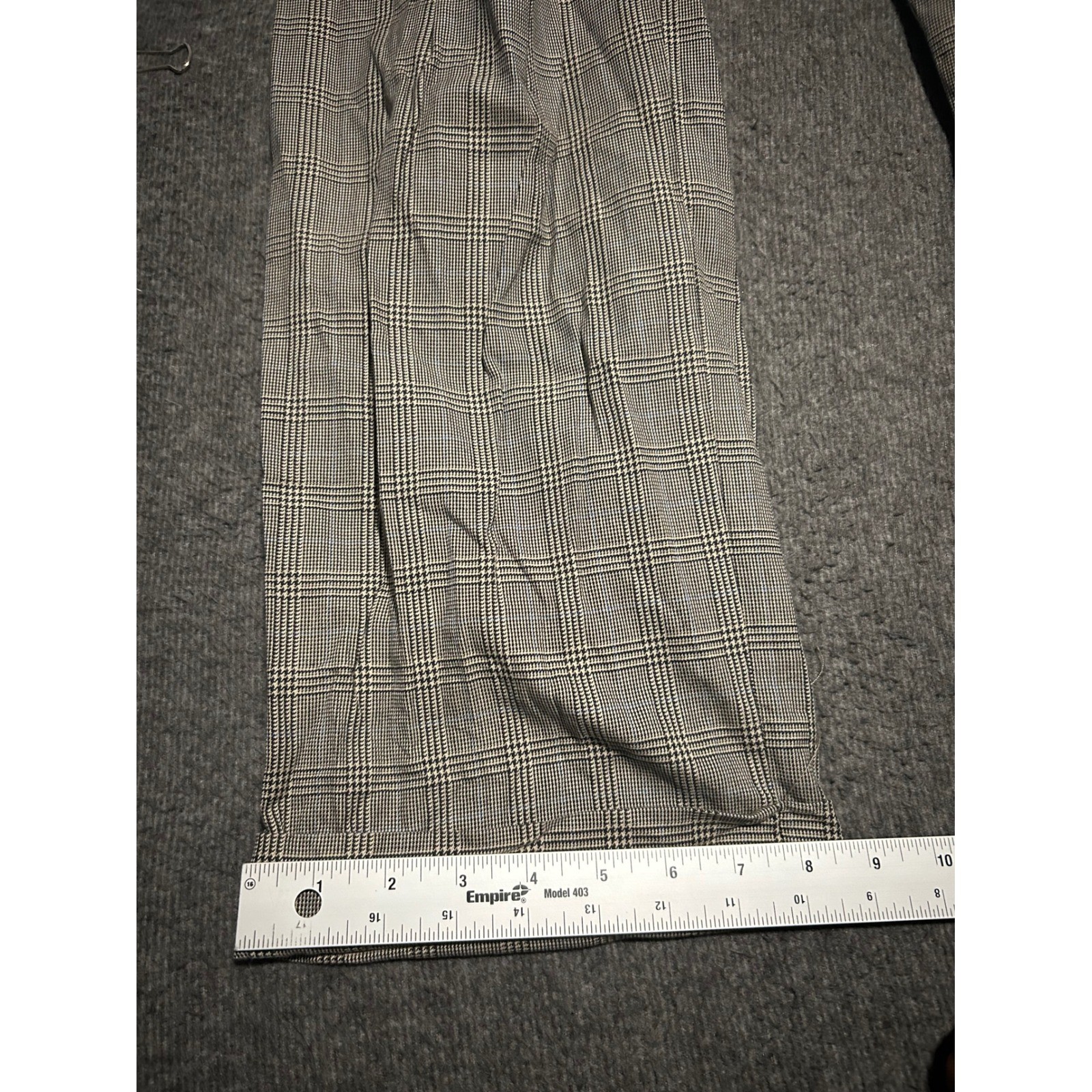 Polo ralph lauren vintage houndstooth plaid cuffed cotton fit 33X31 (tag 34X32