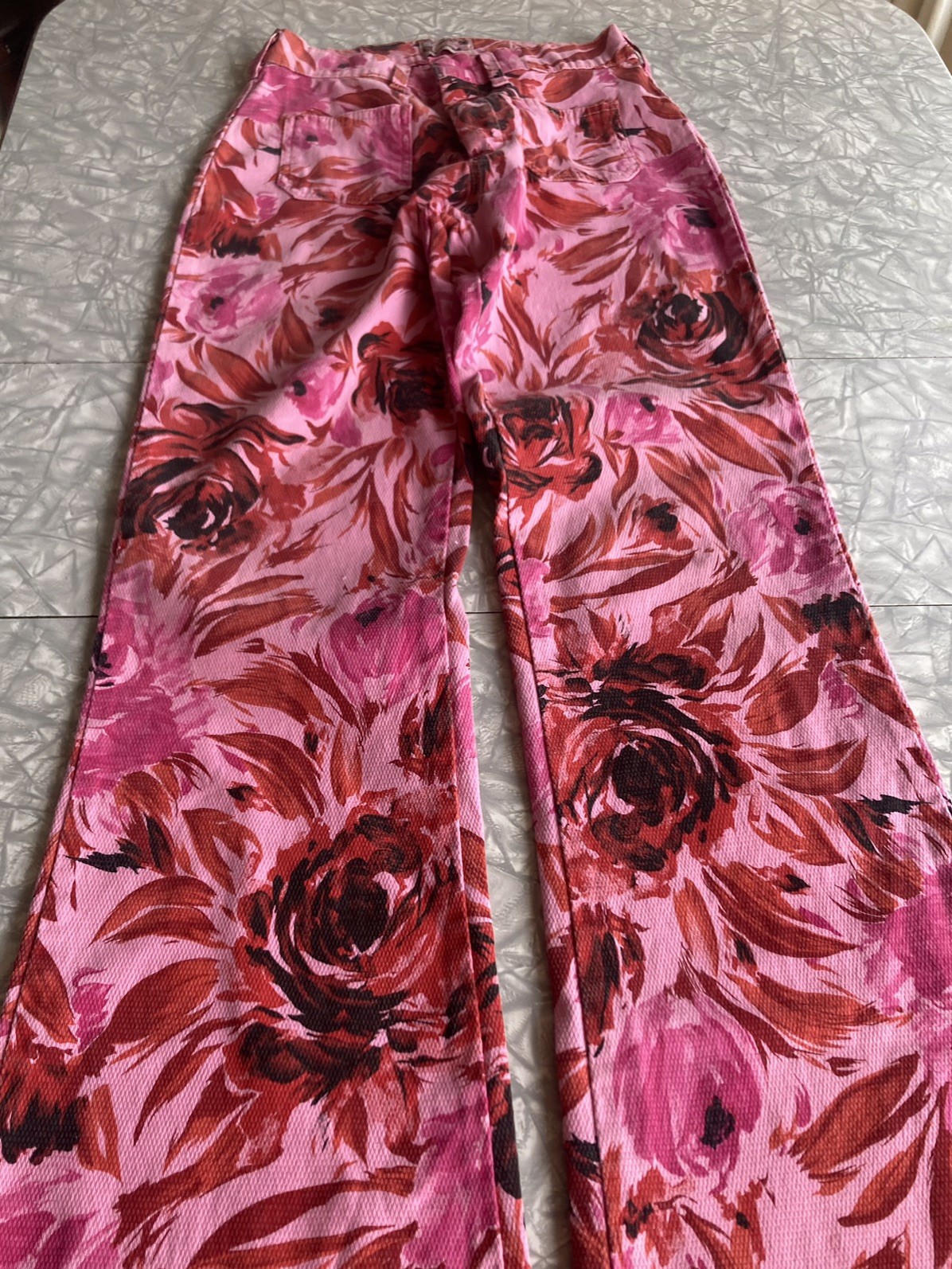 Vintage Cimarron Designer Women&rsquo;s Pink Red Floral Jeans W 30 Washable