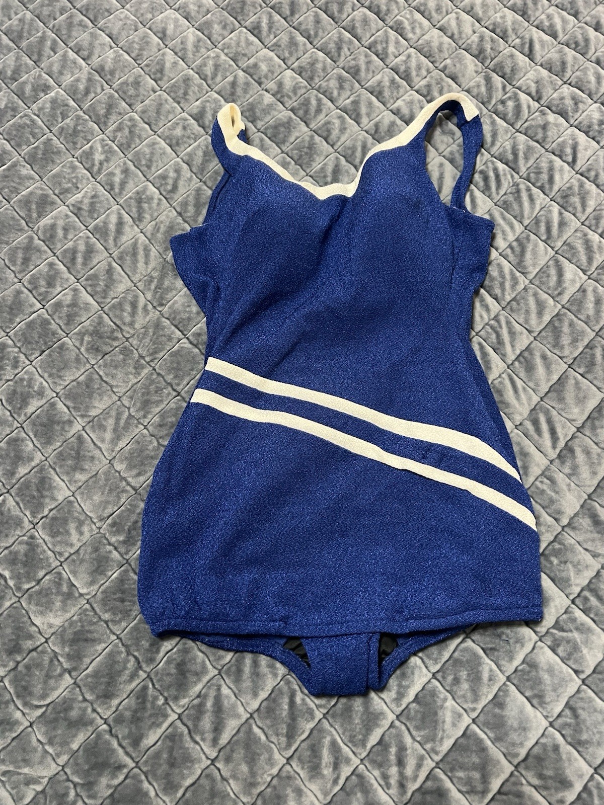 Vintage 50&rsquo;s 60’s? Mod Blue Bathing Suit Marylin Monroe Swimsuit RARE