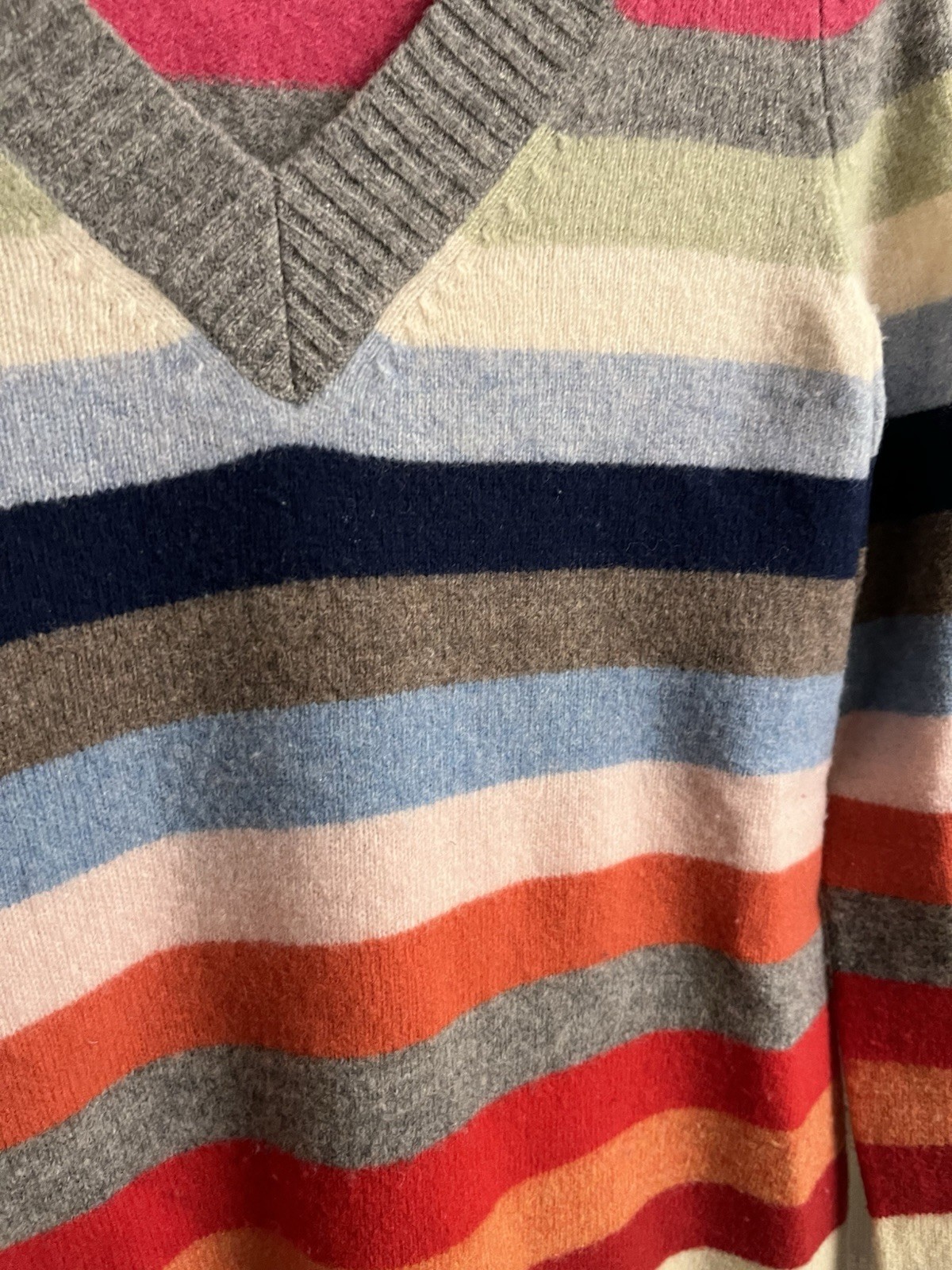 Womens Gap 100% Lambswool Striped Holiday 2007 Knit Sweater Tunic Sz S
