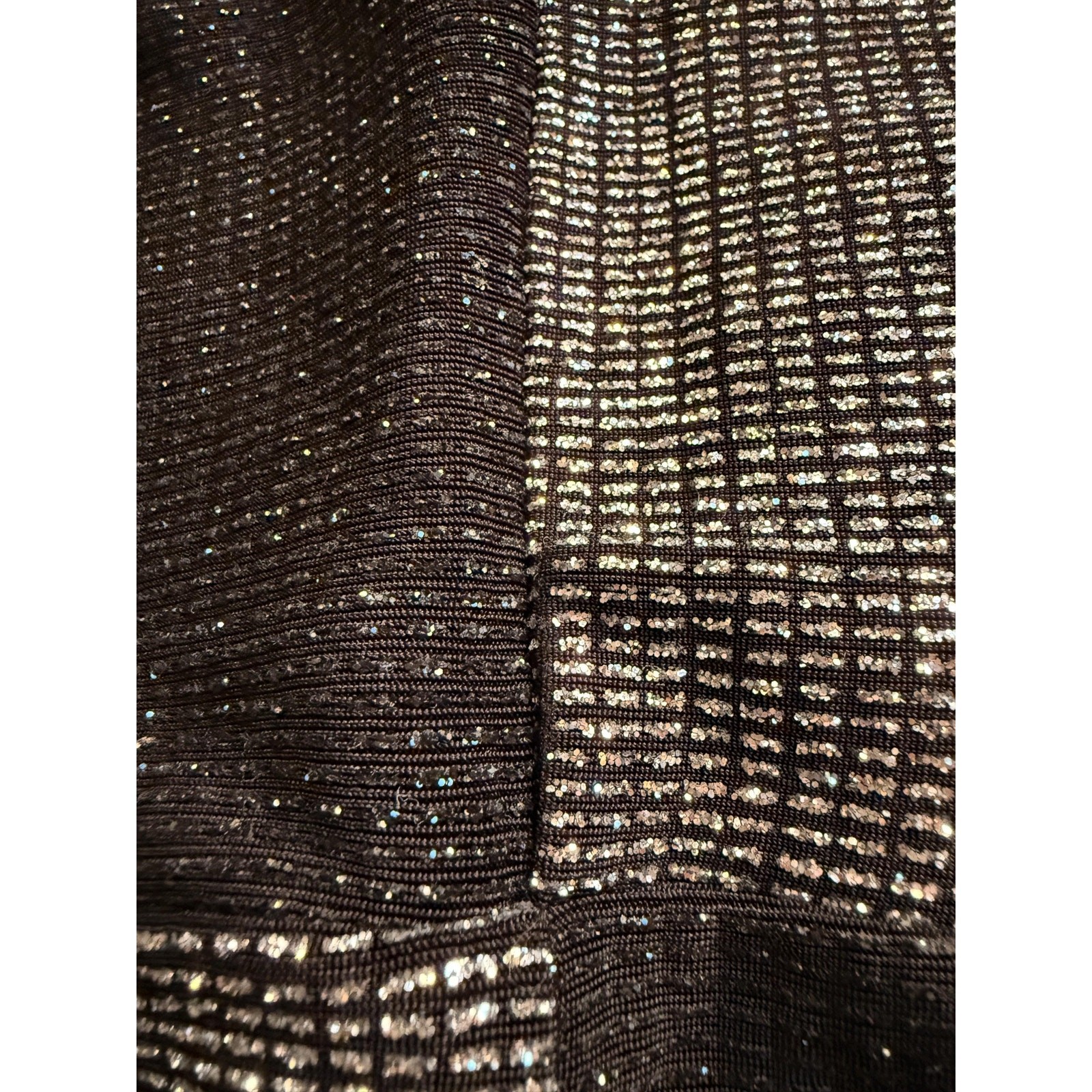 Vintage 90s Silver Strapless Gown | Black Gray Metallic Mermaid Maxi | L