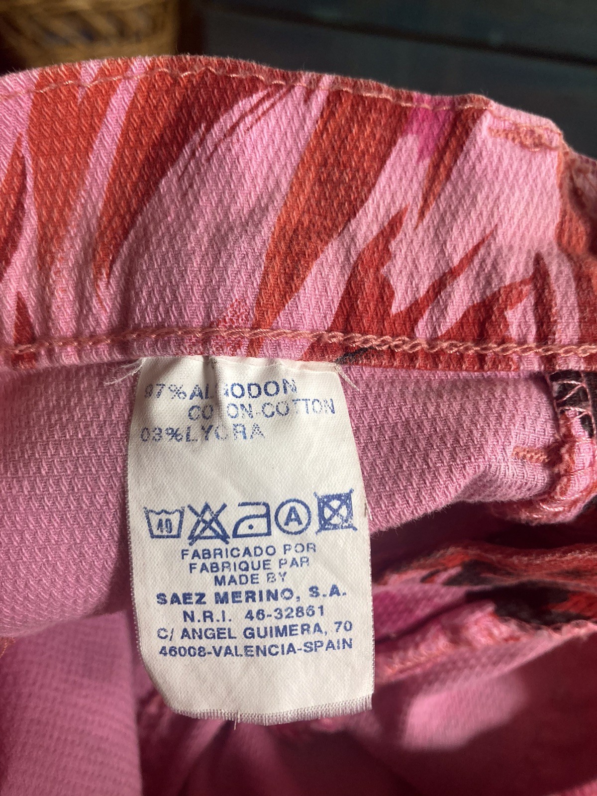 Vintage Cimarron Designer Women&rsquo;s Pink Red Floral Jeans W 30 Washable