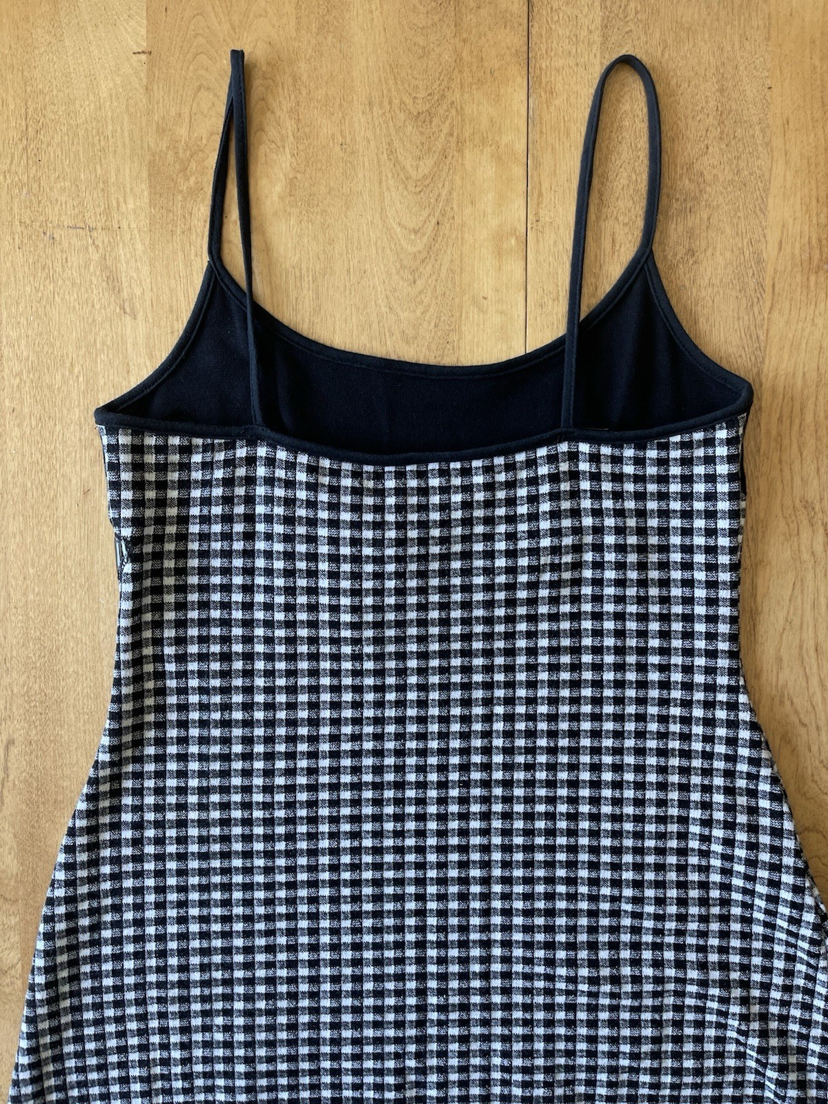 Vintage 90s Forever 21 U.S.A. Gingham Plaid Mini Dress Size Medium Y2K