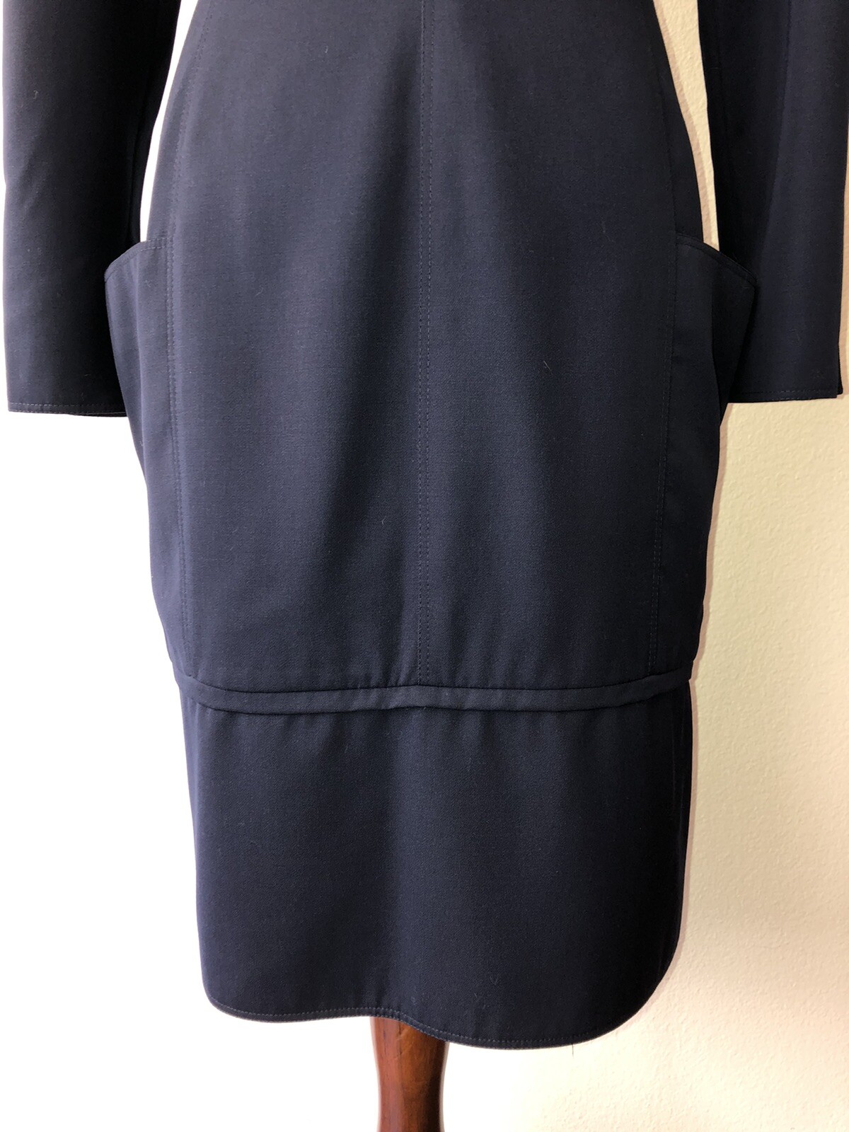 Vintage &rsquo;80s Emanuel Ungaro Parallele Avant Garde Midi Dress Shift Pockets Large