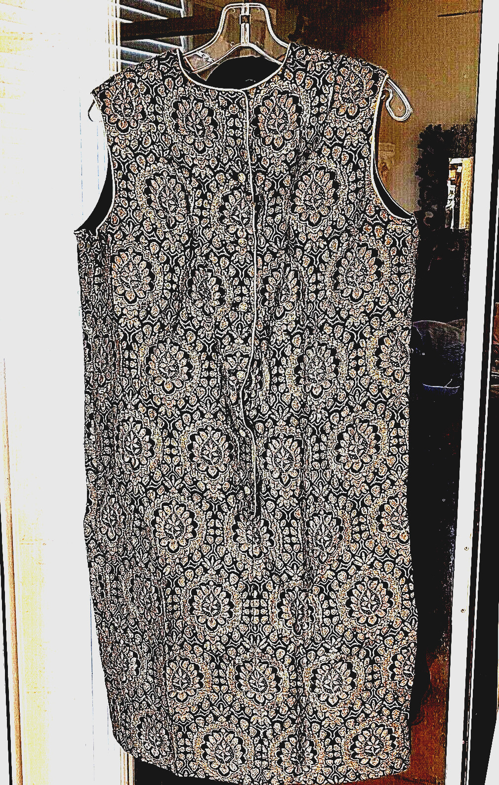 Junior Sophisticates Original-Cocktail Dress 1960s Gold Lame Sleeveless-size 12