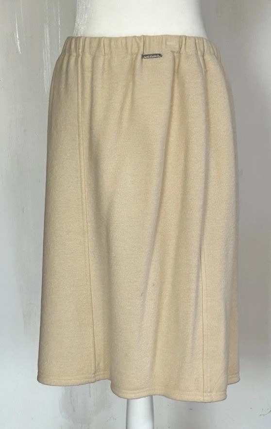 Vintage Geiger Austria Ivory Wool Coat and Skirt Matching Set Size 40/46