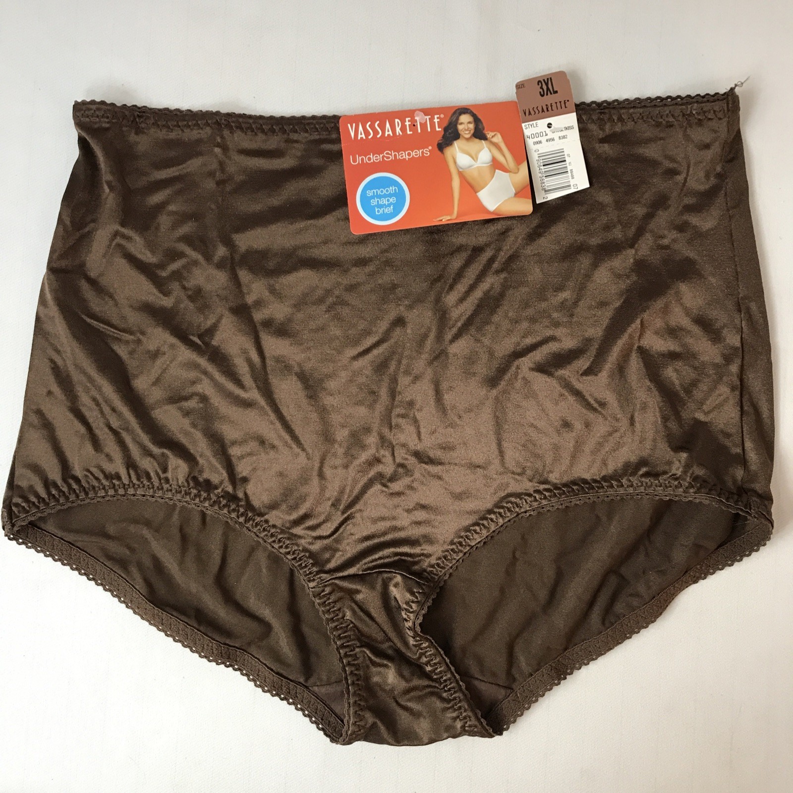 3X Vassarette Undershapers Light Control Panties Second Skin Satin NWT c