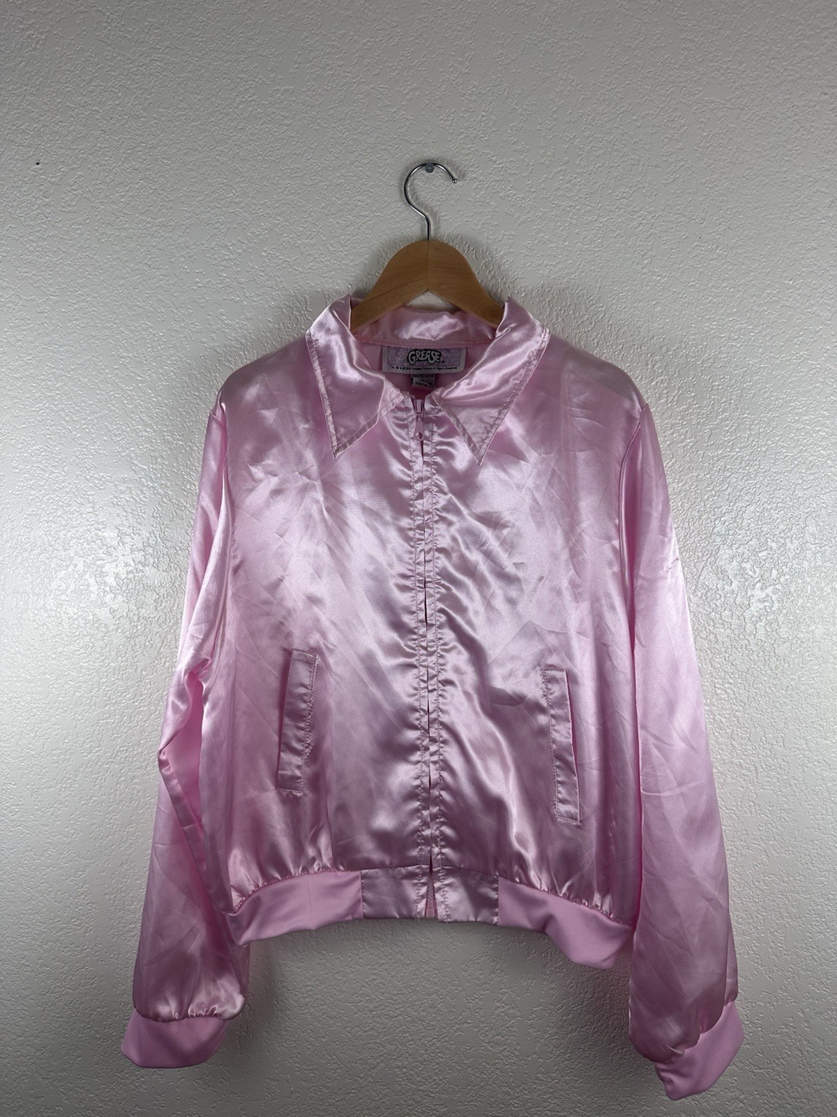 Vintage-inspired Grease “Pink Ladies” satin jacket