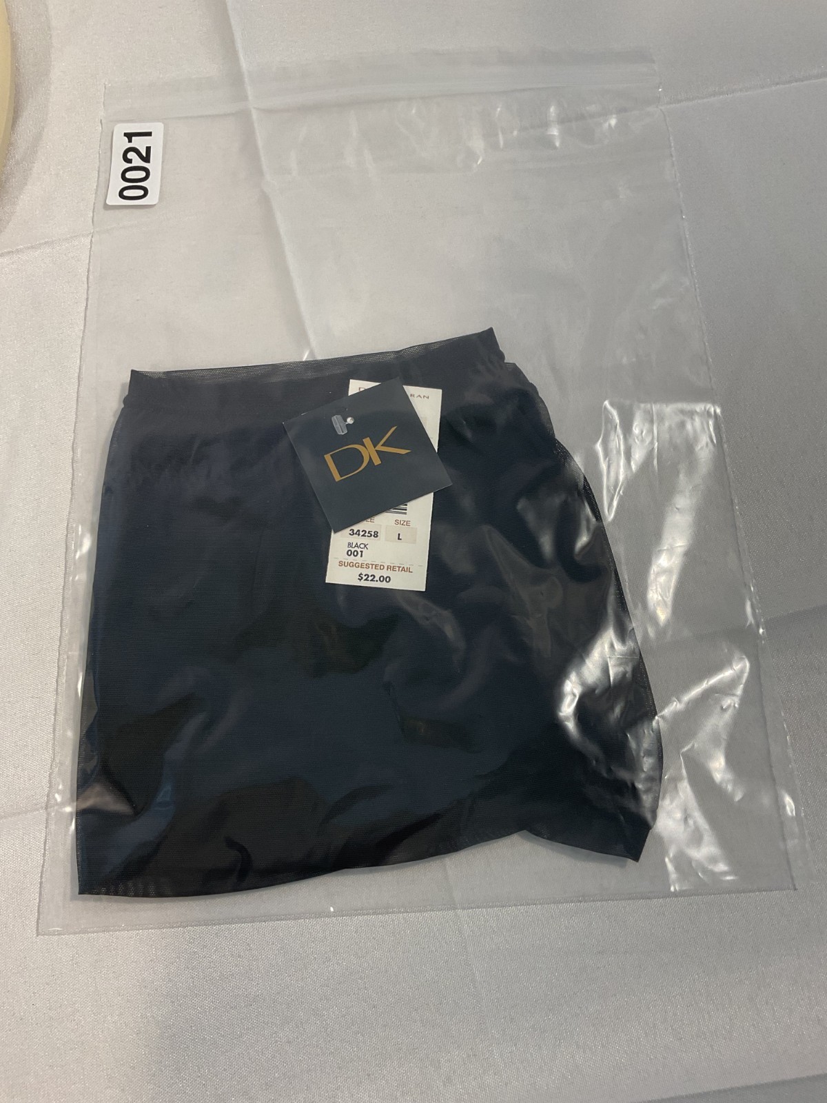 DONNA KARAN Intimates vintage NWT BLACK Sheer Brief Panties size L large