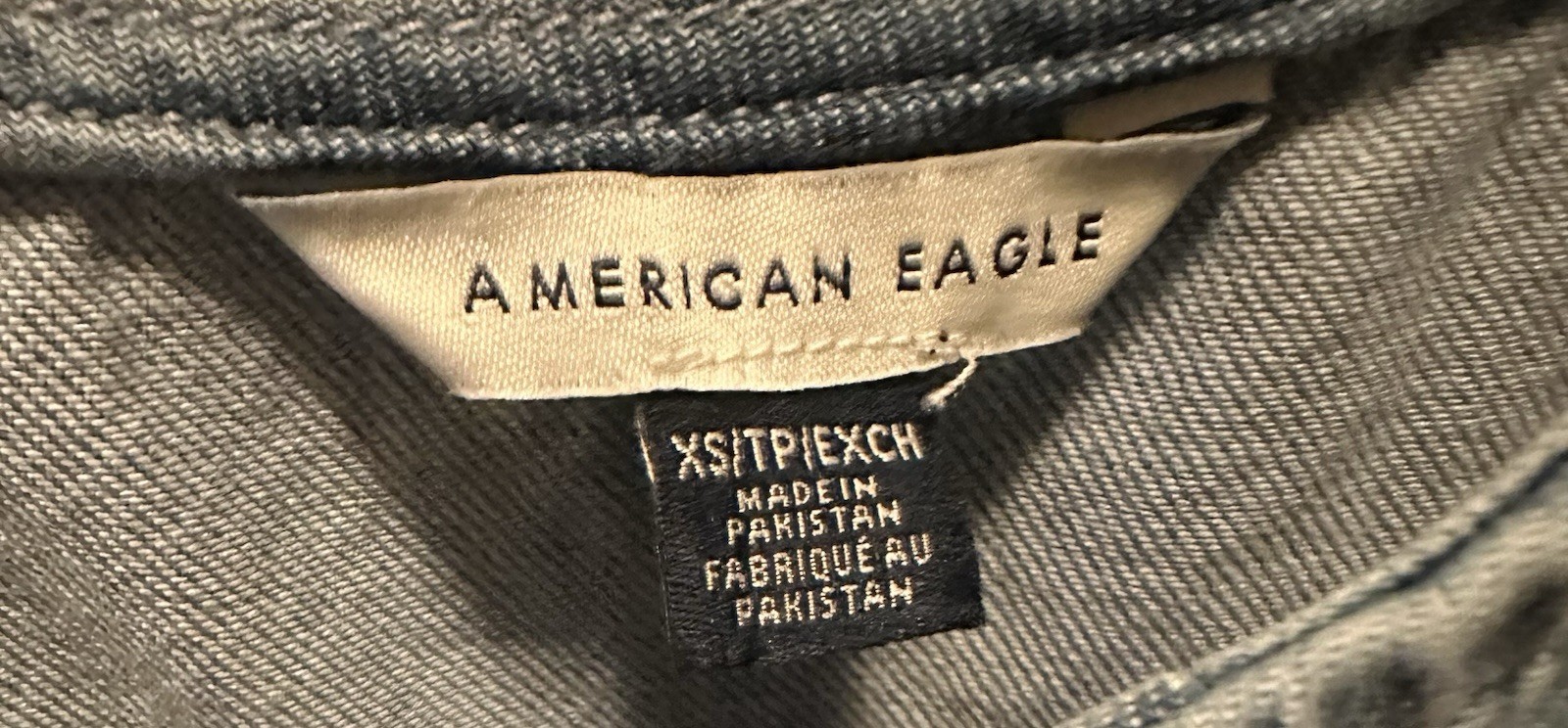 American Eagle Blue Denim Dress Button Front Ruffle Hem Sleeveless XS