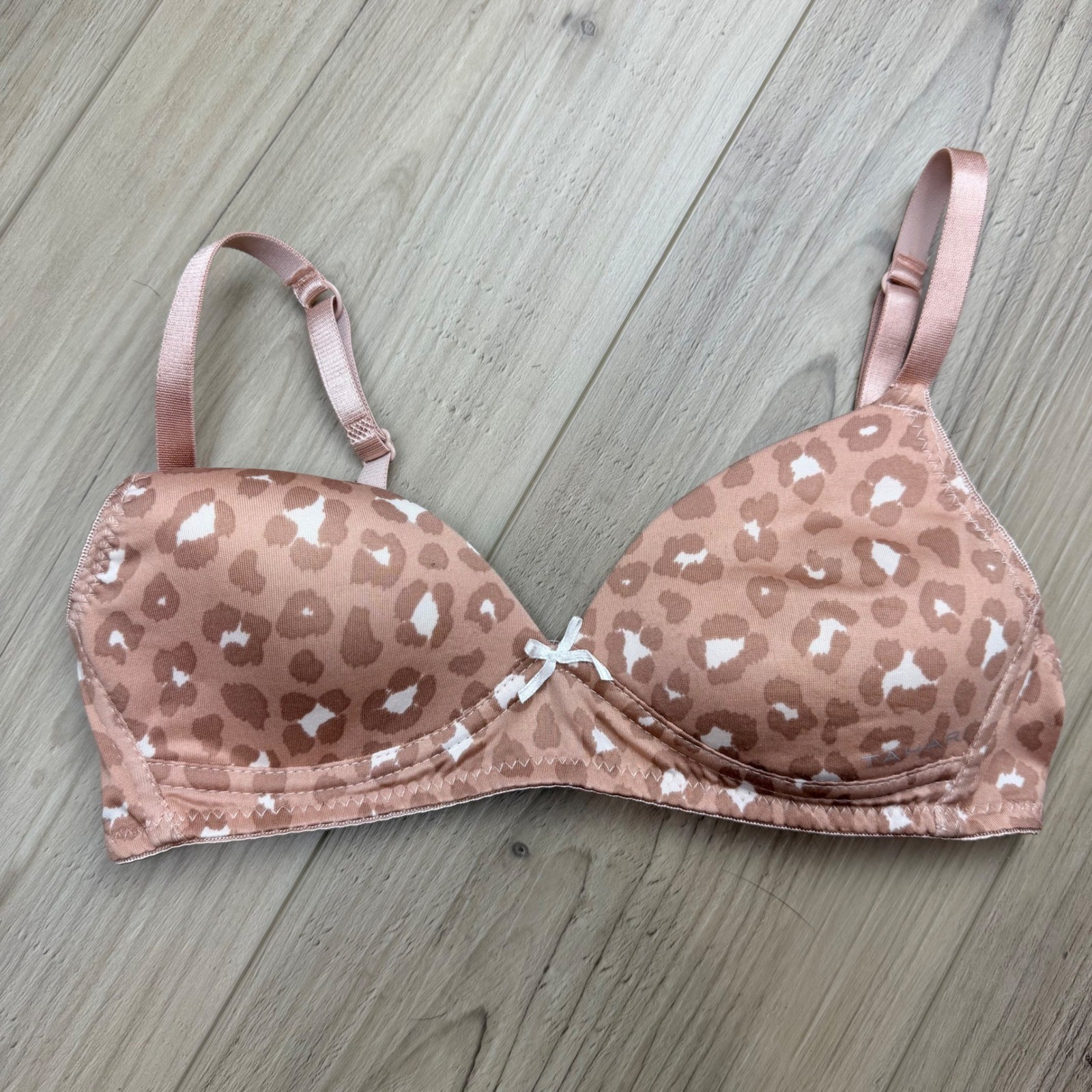 Aerie 30A Blush Leopard Print Wireless Bra Lightly Lined
