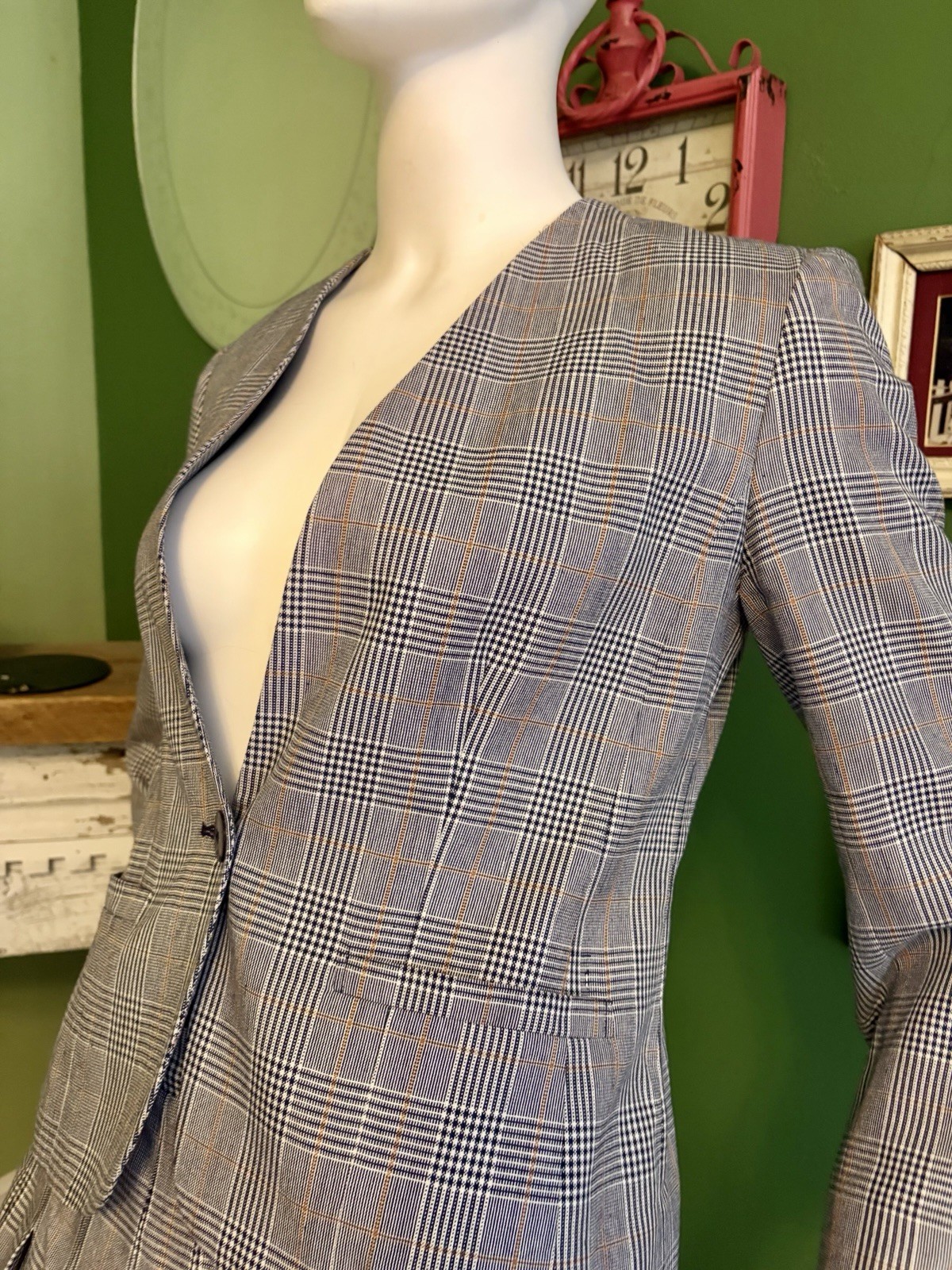 Vintage 80&rsquo;s Pendleton Oregon Rayon Plaid Suit Pleated Accordion Skirt Size S 26