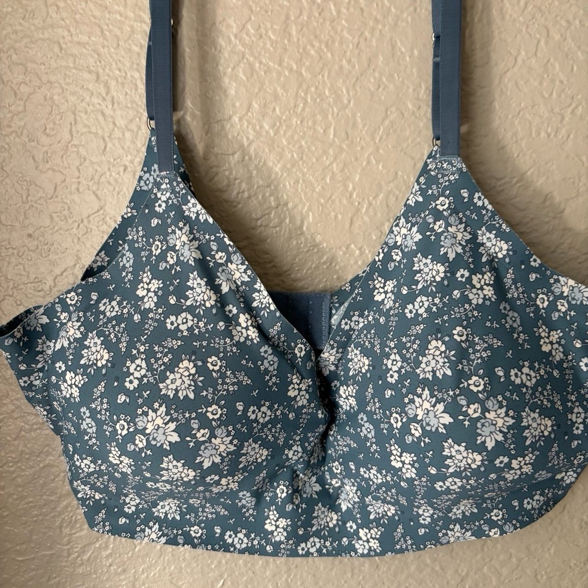 Lucky Brand Womens Wireless Multi Color Floral Print Bra Size XL
