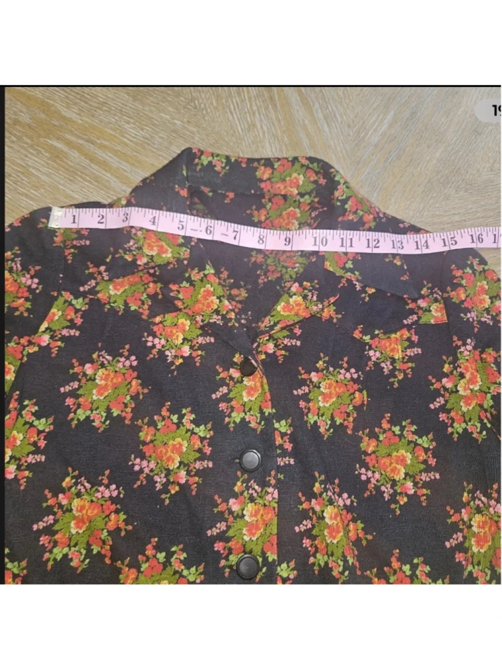 Vintage 90s Handmade Floral Button Front Midi Dress Cottagecore Boho Prairie S