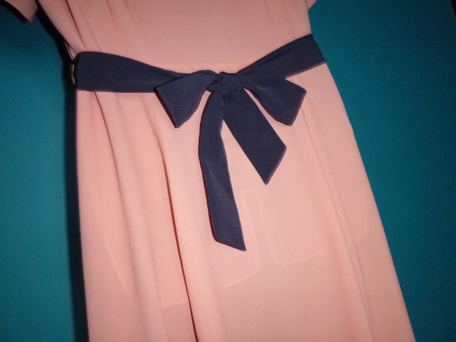 Vtg 1940s Andora New York Peach Rayon Evening Gown VOLUP Sz XL **TLC**