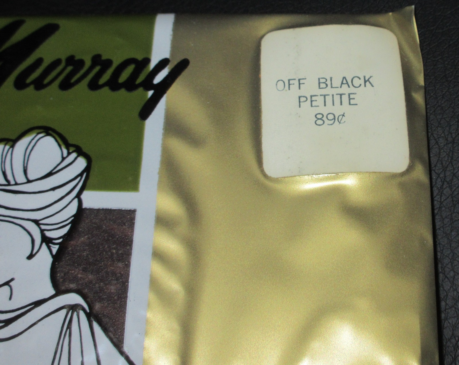 Vintage Arthur Murray Off Black Seamless Nylon Stockings 60s Off black Petite