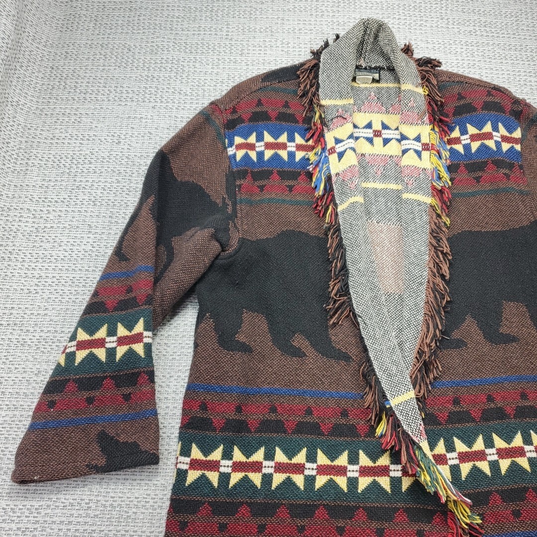 VTG Wrapper Jacket Wrap Womens One SIze Aztec Print Southwestern Coat USA Made